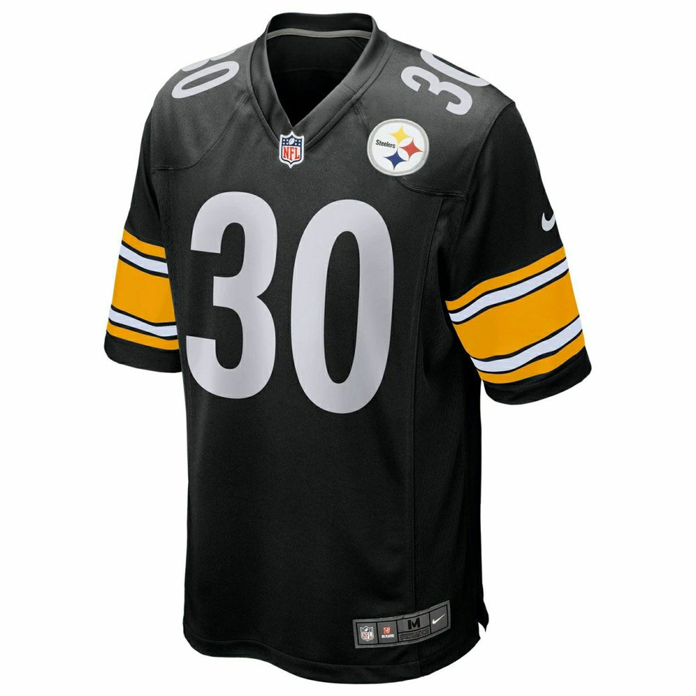 James Conner #30 Pittsburgh Steelers Nike Game NFL Football Jersey Black Taass for sale