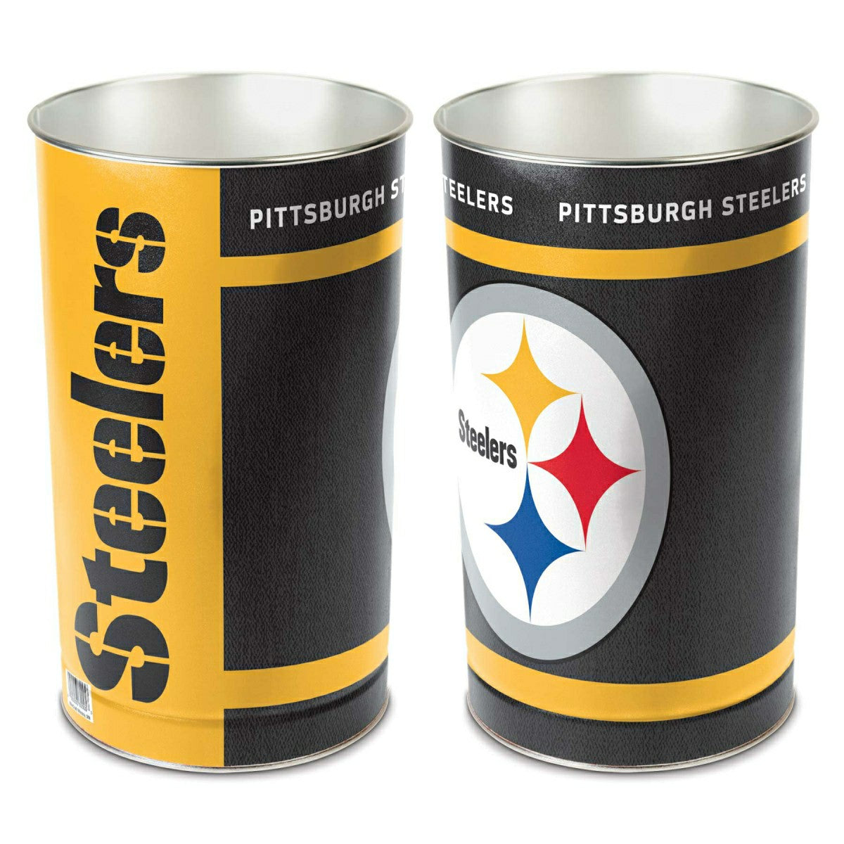 Pittsburgh Steelers Metal NFL Wastebasket Taass for sale