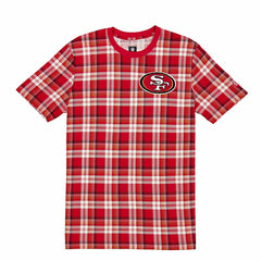 San Francisco 49ers Plaid 2024 New Era 3rd Down NFL T-Shirt Red Classic