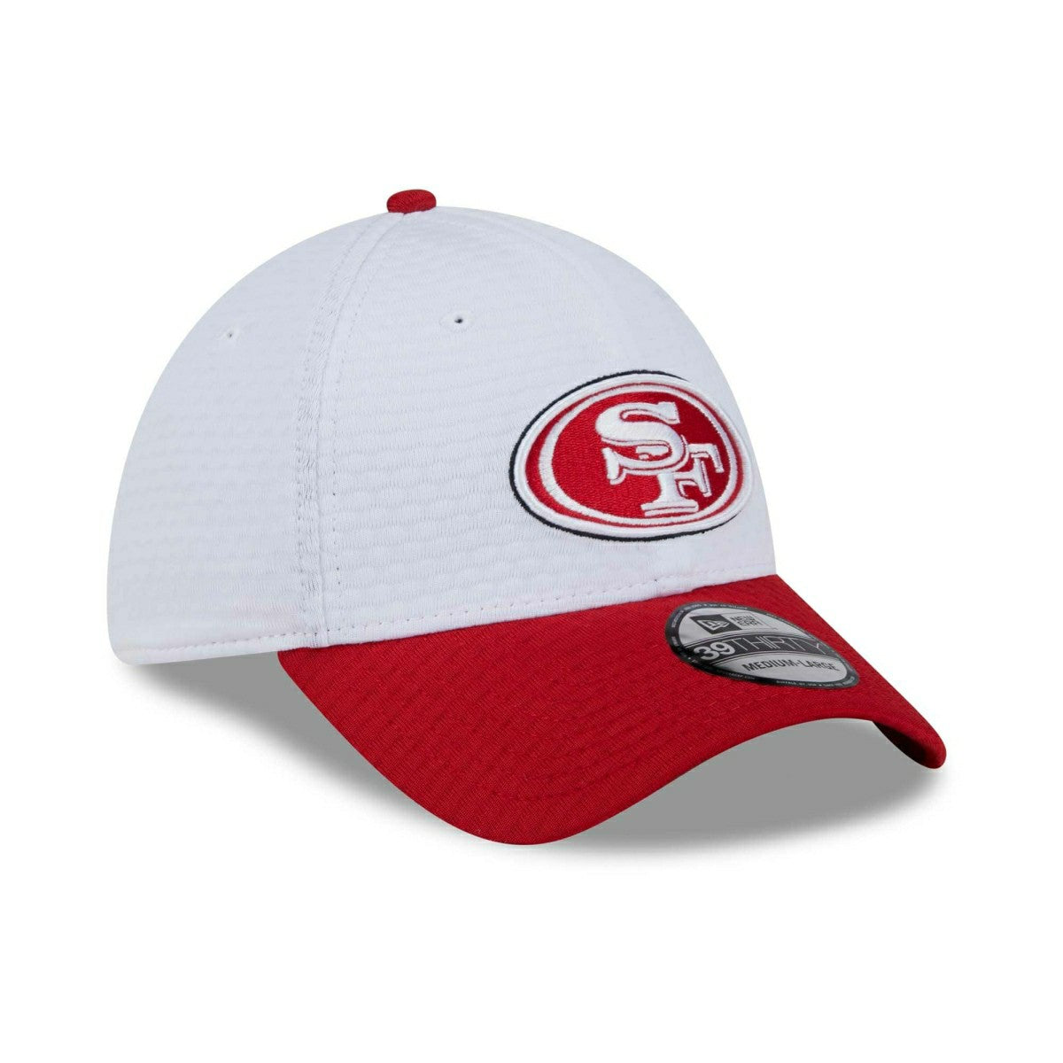 San Francisco 49ers 2024 NFL Training Camp New Era 39THIRTY Flex Cap White Taass sale