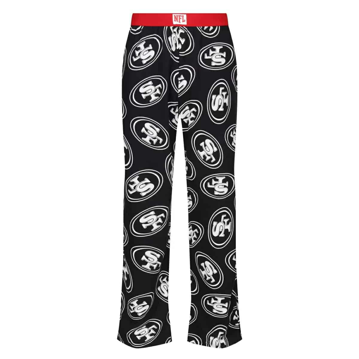 San Francisco 49ers Outline Recovered NFL Lounge Pants Black Lifestyle