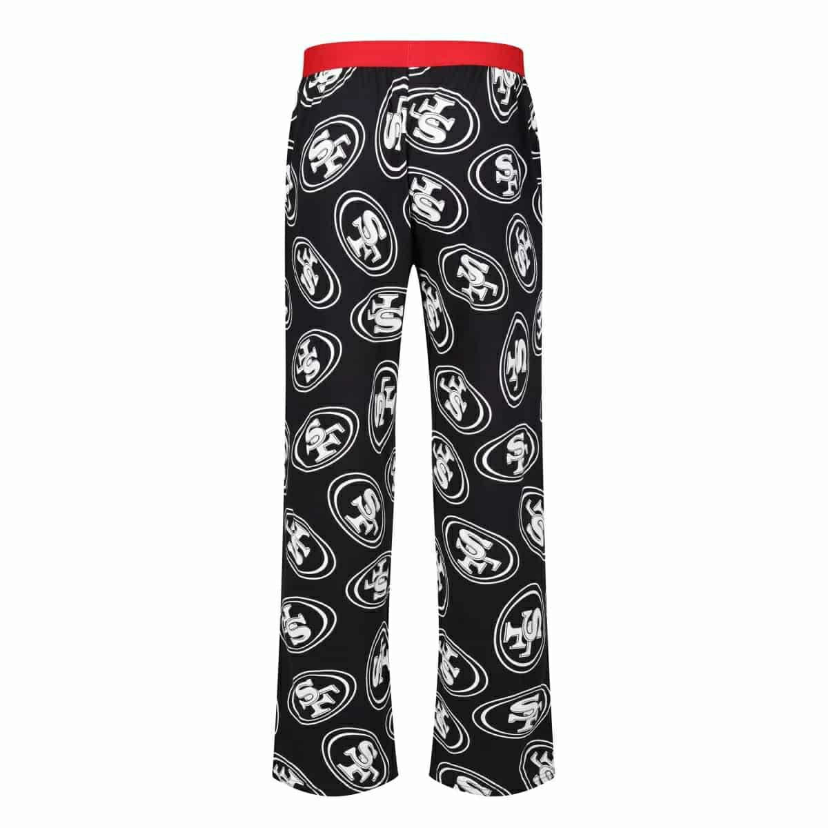 San Francisco 49ers Outline Recovered NFL Lounge Pants Black Lifestyle