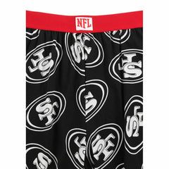 San Francisco 49ers Outline Recovered NFL Lounge Pants Black Lifestyle