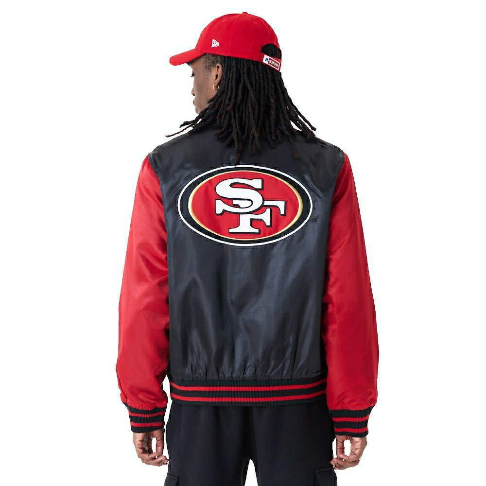 San Francisco 49ers Satin New Era NFL Bomber Jacket Taass US