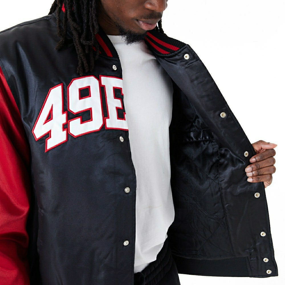 San Francisco 49ers Satin New Era NFL Bomber Jacket Taass US