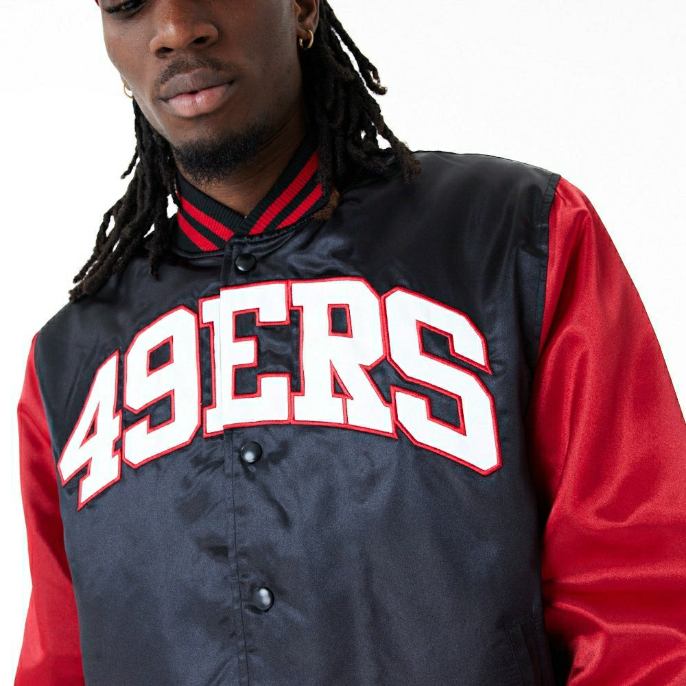 San Francisco 49ers Satin New Era NFL Bomber Jacket Taass US