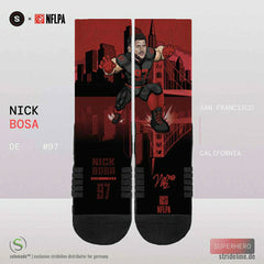 Nick Bosa San Francisco 49ers Strideline Premium NFLPA Crew Socks Fashion