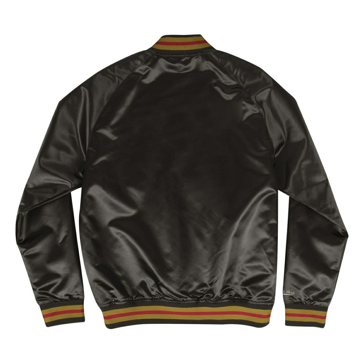 San Francisco 49ers Mitchell & Ness Lightweight Satin NFL Jacket Black Lifestyle
