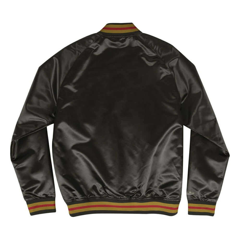 San Francisco 49ers Mitchell & Ness Lightweight Satin NFL Jacket Black Lifestyle