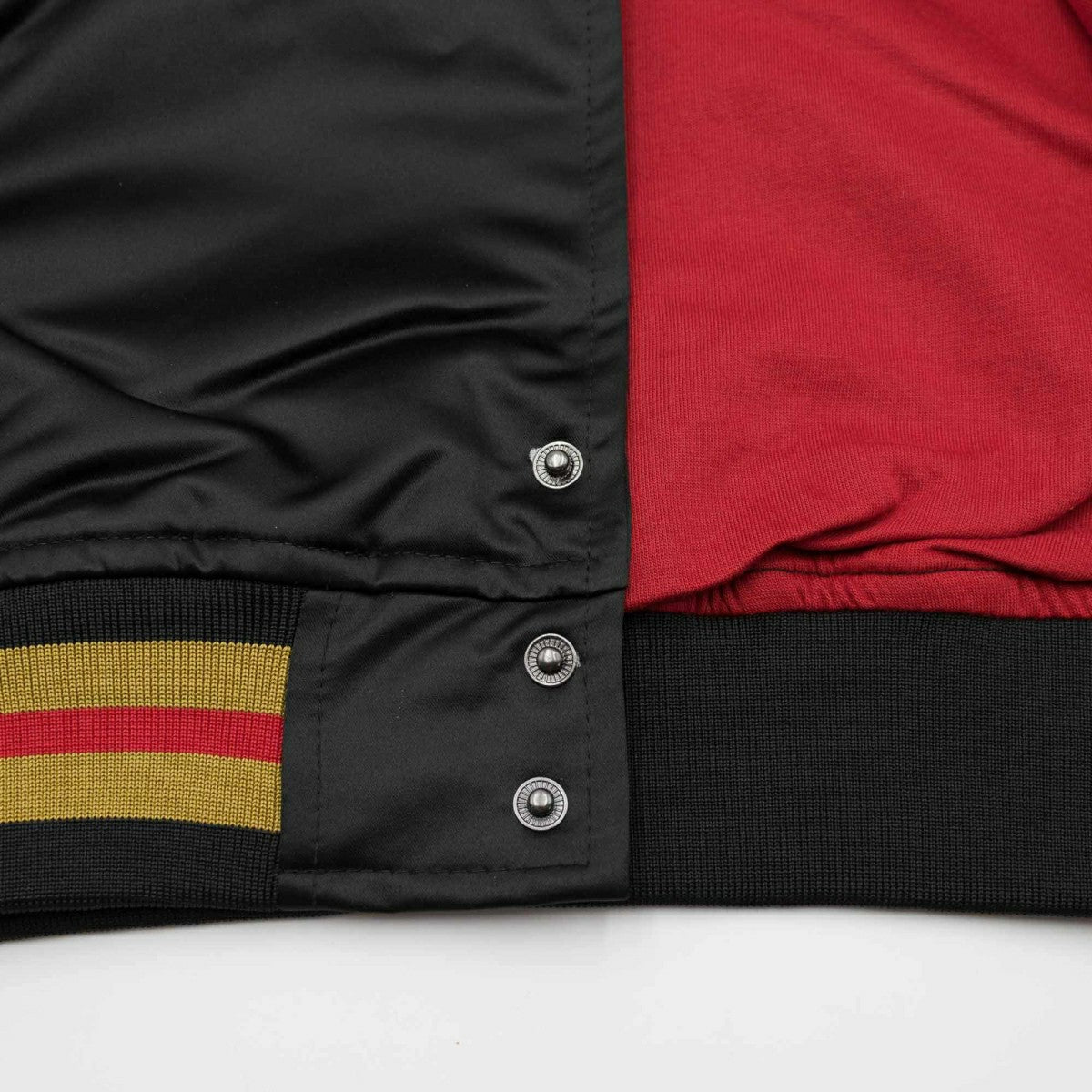 San Francisco 49ers Mitchell & Ness Lightweight Satin NFL Jacket Black Lifestyle