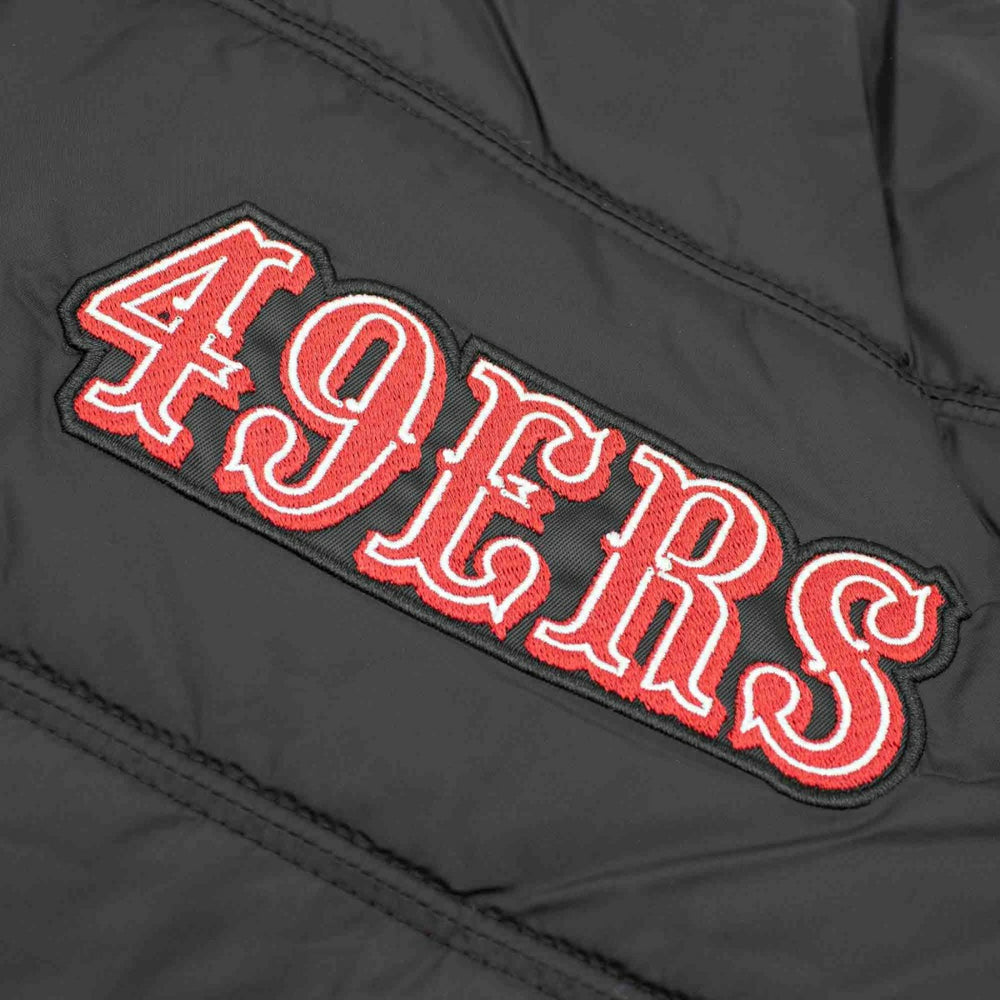 San Francisco 49ers Mitchell & Ness In The Clutch Puffer NFL Jacket Black Taass US