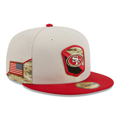 San Francisco 49ers 2023 NFL Salute to Service New Era 59FIFTY Fitted Cap Taass sale