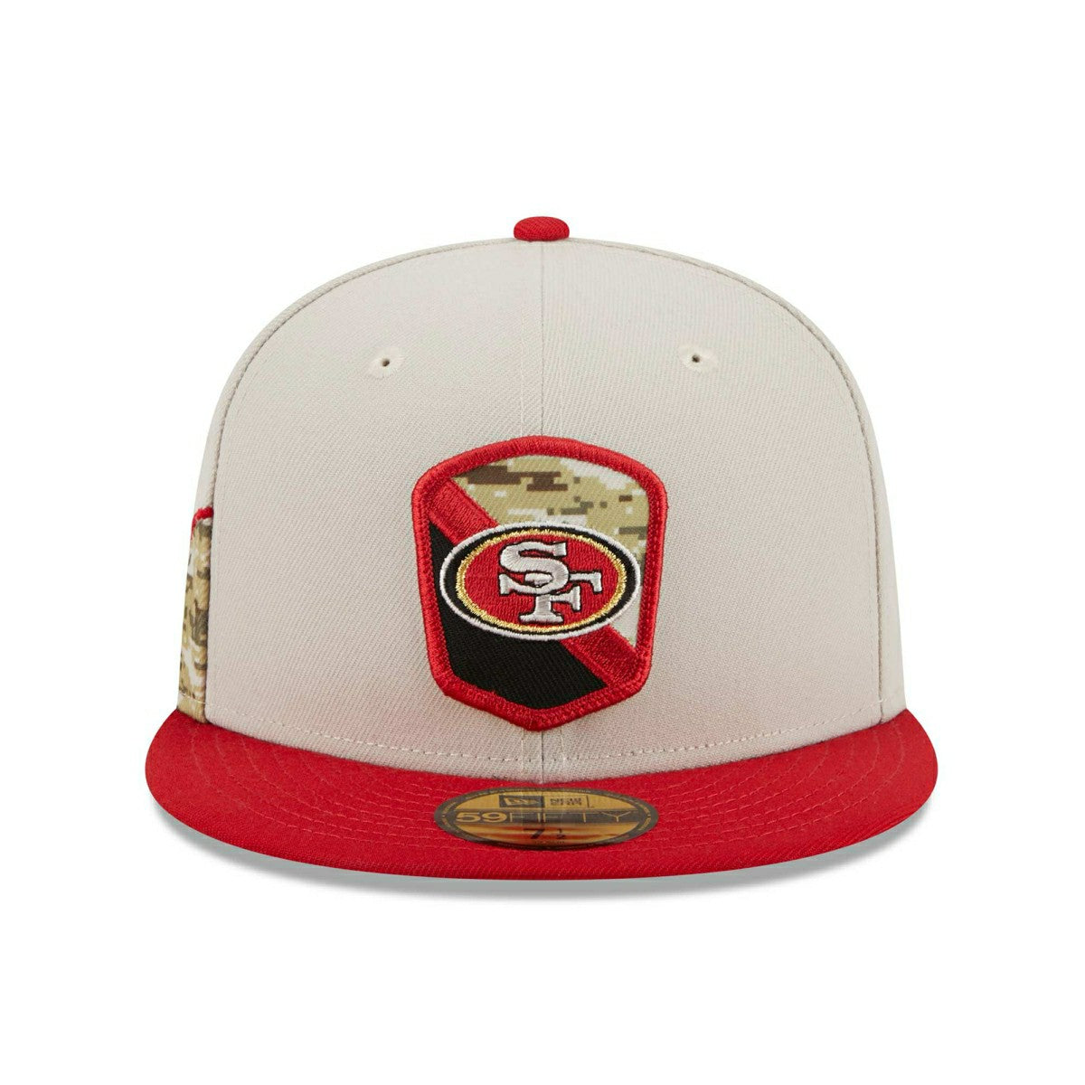 San Francisco 49ers 2023 NFL Salute to Service New Era 59FIFTY Fitted Cap Taass sale