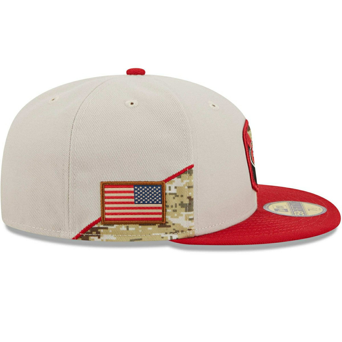 San Francisco 49ers 2023 NFL Salute to Service New Era 59FIFTY Fitted Cap Taass sale