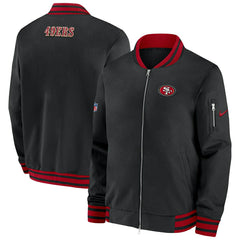 San Francisco 49ers NFL Sideline Nike Coach Bomber Jacket Taass US