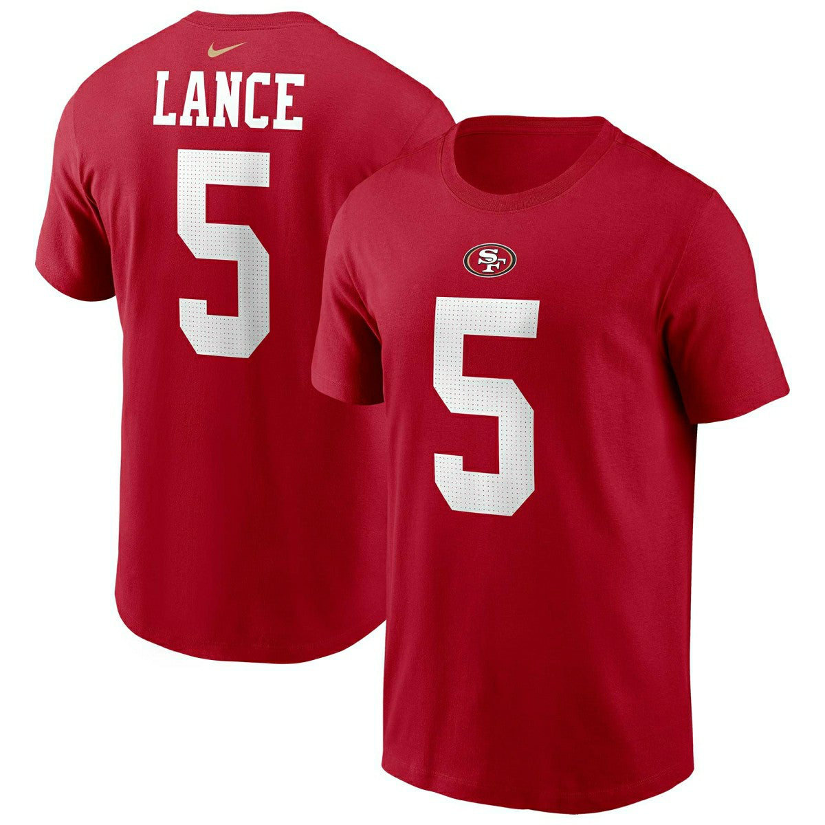 Trey Lance #5 San Francisco 49ers Nike Player NFL T-Shirt Red Classic