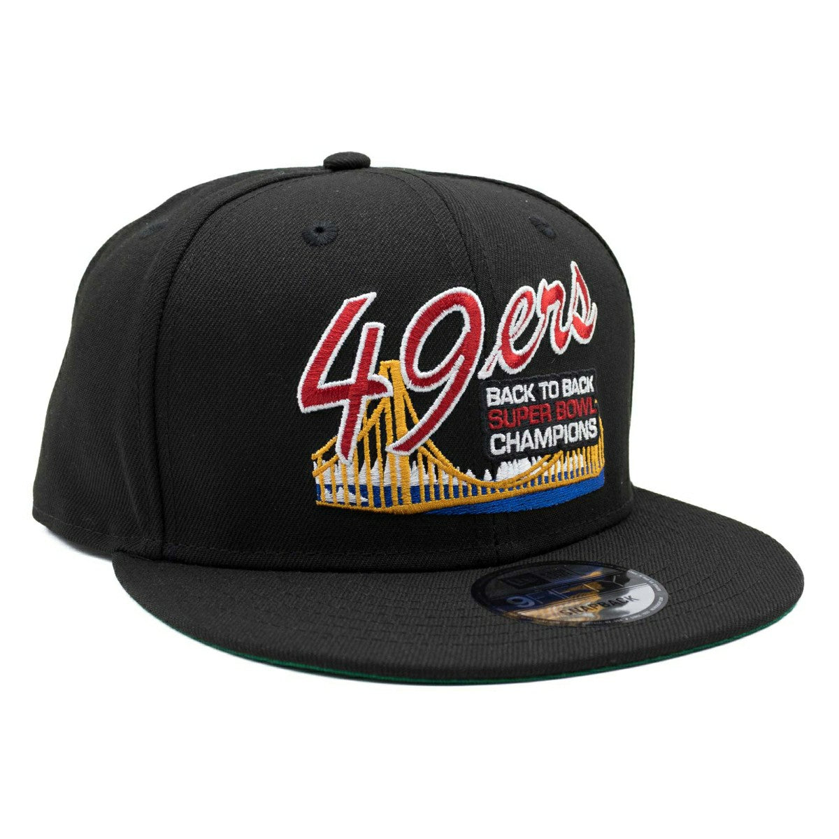 San Francisco 49ers Back To Back Champs New Era 9FIFTY Snapback NFL Cap Black Classic