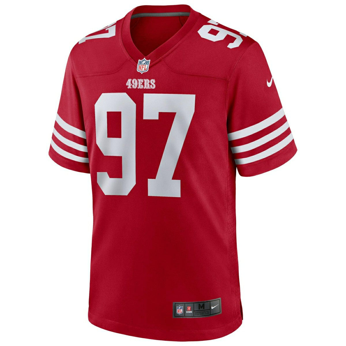 Nick Bosa #97 San Francisco 49ers Nike Game NFL Football Jersey Red Lifestyle