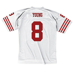 Steve Young #8 San Francisco 49ers Mitchell & Ness Throwback NFL Jersey White Taass for sale