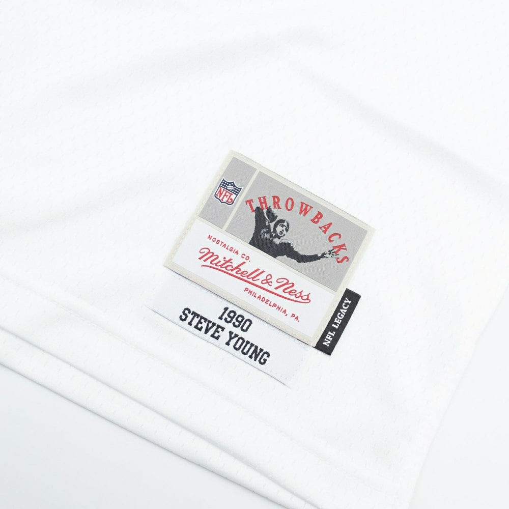 Steve Young #8 San Francisco 49ers Mitchell & Ness Throwback NFL Jersey White Taass for sale