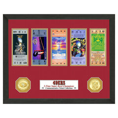 San Francisco 49ers Super Bowl Tickets Bronze Coins Framed NFL Photo Taass US