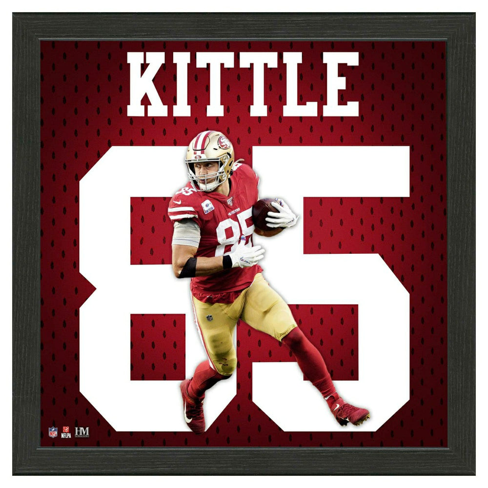 George Kittle #85 San Francisco 49ers Impact Jersey Framed NFL Photo Classic