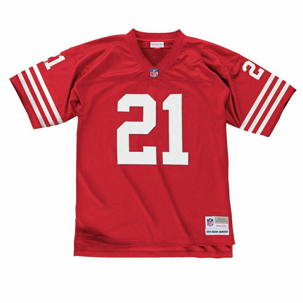 Deion Sanders #21 San Francisco 49ers Legacy Throwback NFL Jersey Red Taass sale