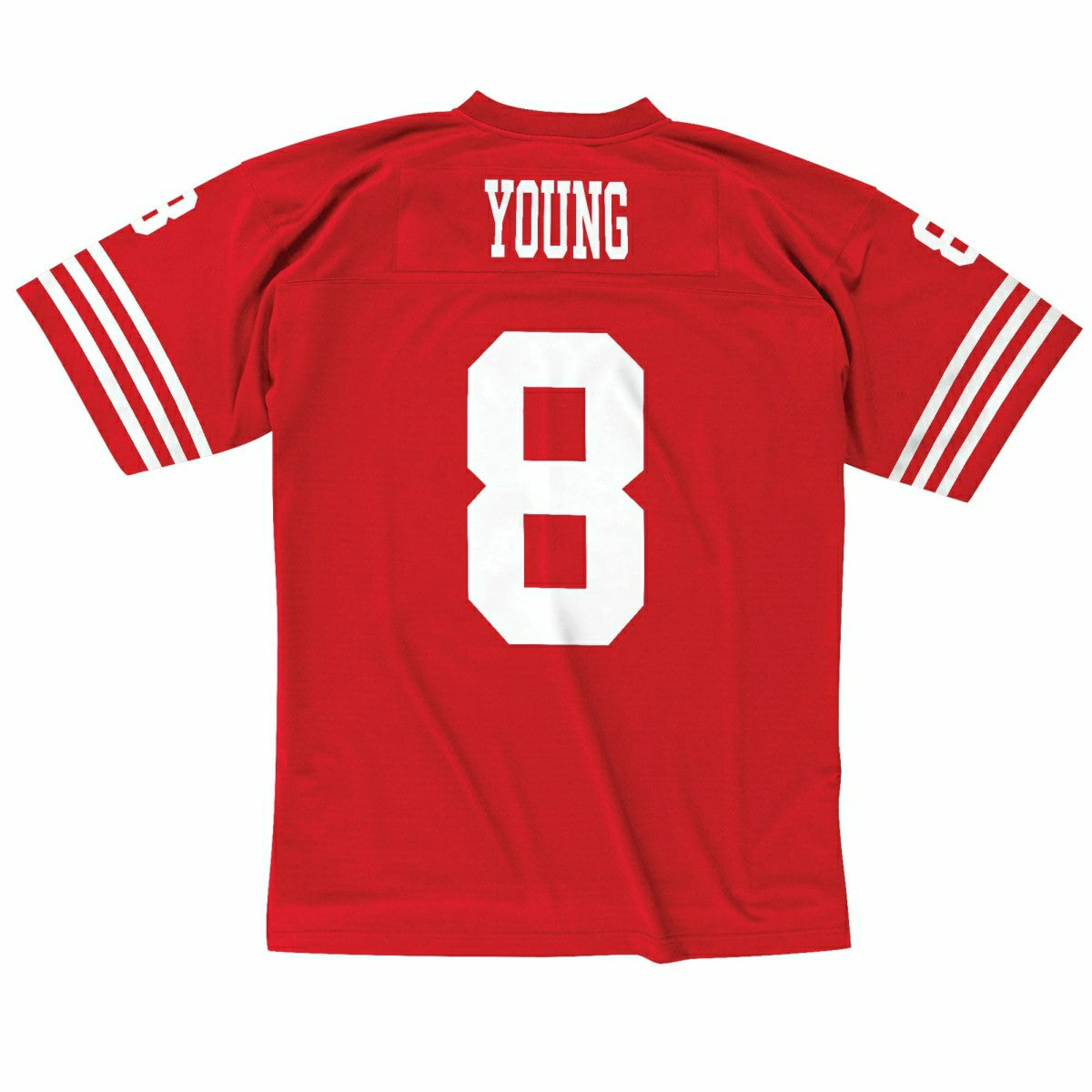 Steve Young #8 San Francisco 49ers Mitchell & Ness Throwback NFL Jersey Red Taass for sale