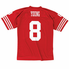 Steve Young #8 San Francisco 49ers Mitchell & Ness Throwback NFL Jersey Red Taass for sale