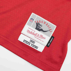 Steve Young #8 San Francisco 49ers Mitchell & Ness Throwback NFL Jersey Red Taass for sale