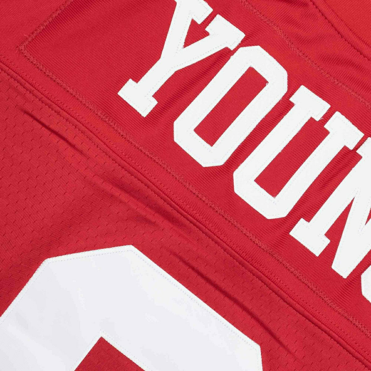 Steve Young #8 San Francisco 49ers Mitchell & Ness Throwback NFL Jersey Red Taass for sale