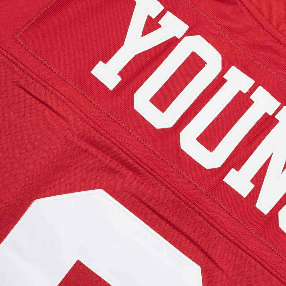 Steve Young #8 San Francisco 49ers Mitchell & Ness Throwback NFL Jersey Red Taass for sale