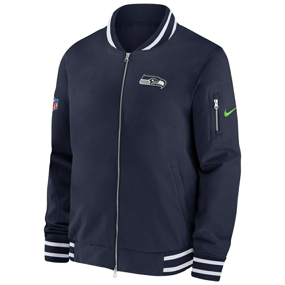Seattle Seahawks NFL Sideline Nike Coach Bomber Jacket Fashion