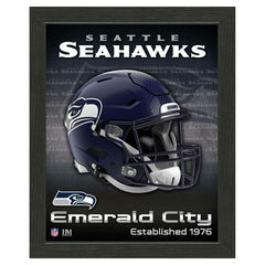 Seattle Seahawks NFL Team Helmet Framed Photo Classic