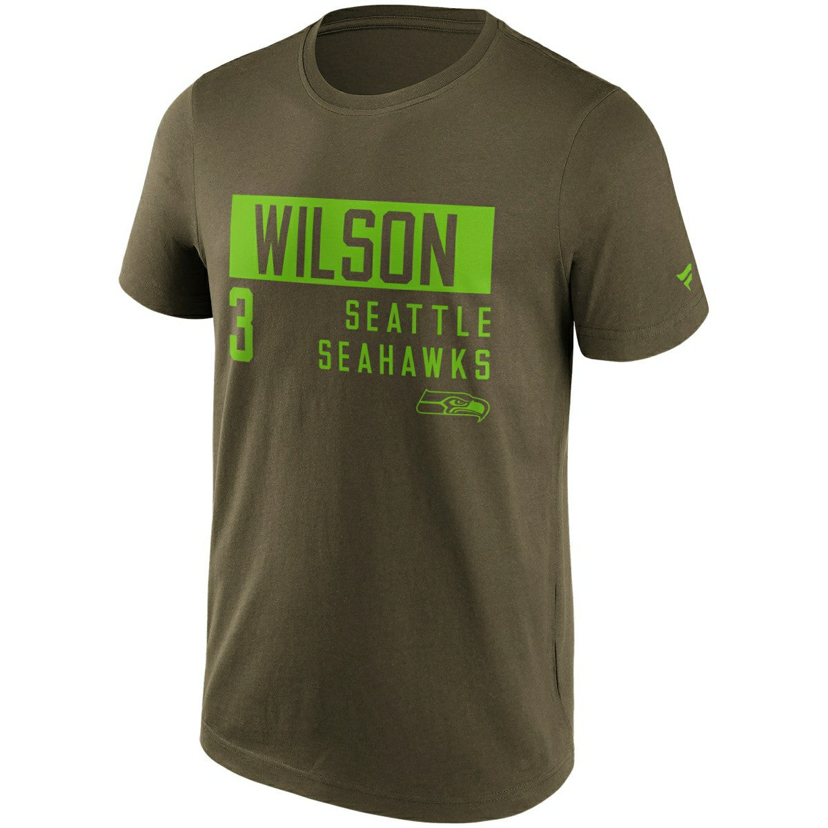 Russell Wilson Seattle Seahawks Camo Fashion NFL T-Shirt Kahki Lifestyle