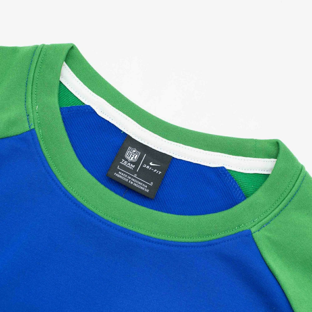 Seattle Seahawks Raglan NFL Throwback Nike Crewneck Pullover Taass for sale