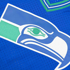 Seattle Seahawks Unbeaten Mitchell & Ness NFL V-Neck Mesh Shirt Blue Taass US