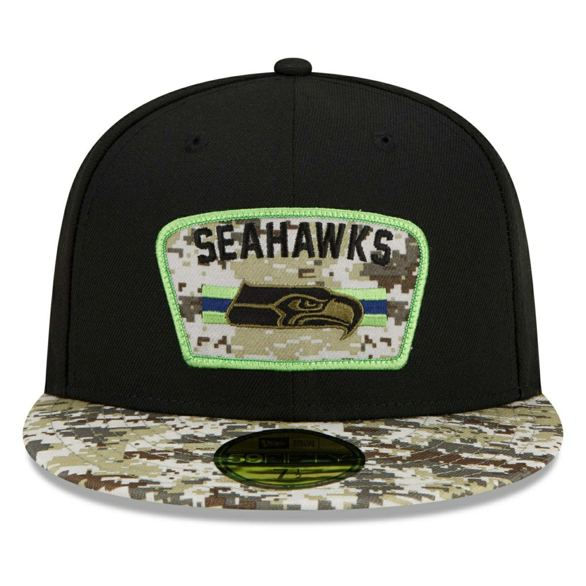 Seattle Seahawks 2021 NFL On-Field Salute to Service New Era 59FIFTY Fitted Cap Classic