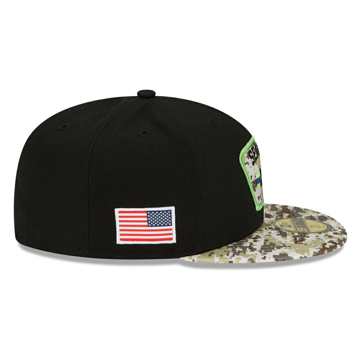 Seattle Seahawks 2021 NFL On-Field Salute to Service New Era 59FIFTY Fitted Cap Classic
