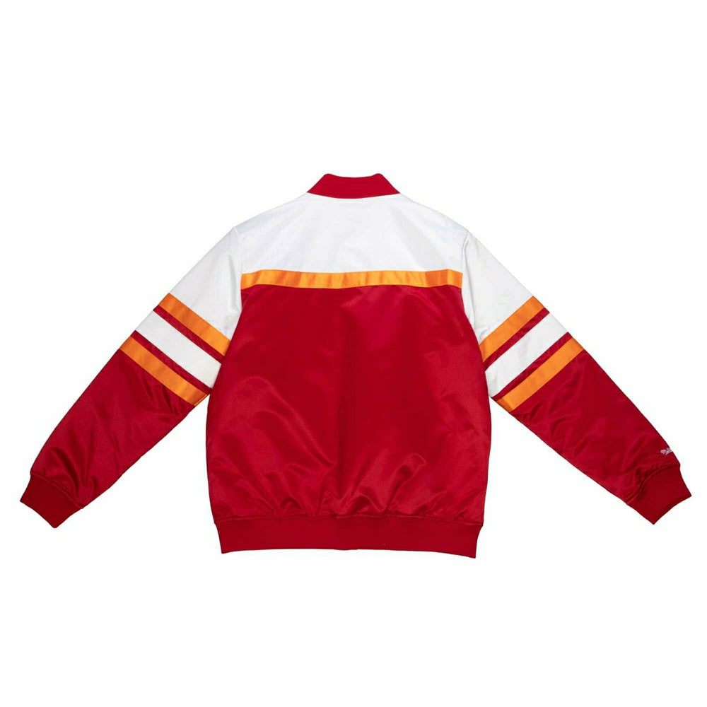 Tampa Bay Buccaneers Mitchell & Ness Script Heavyweight Satin NFL Jacket Taass for sale