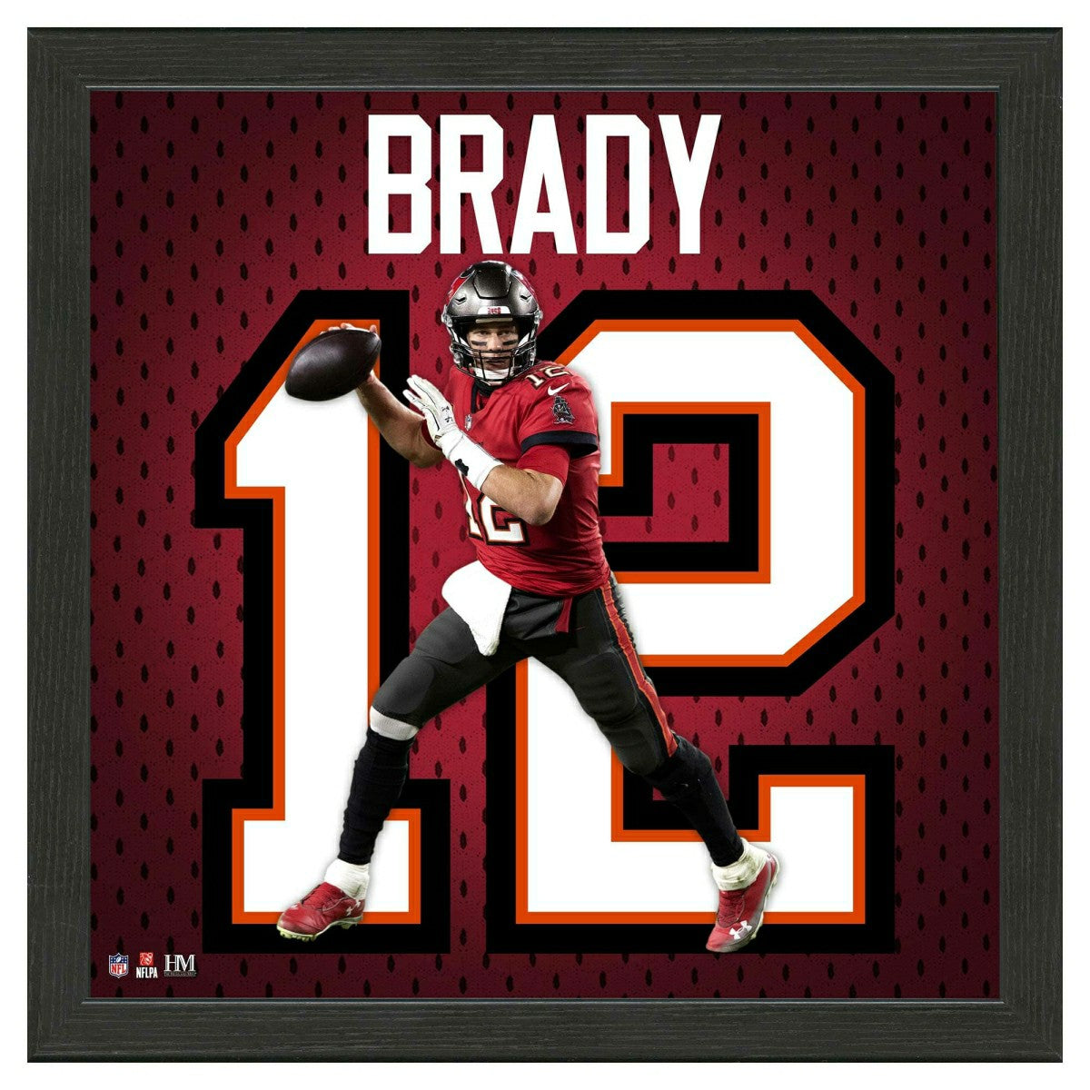 Tom Brady #12 Tampa Bay Buccaneers Impact Jersey Framed NFL Photo Fashion
