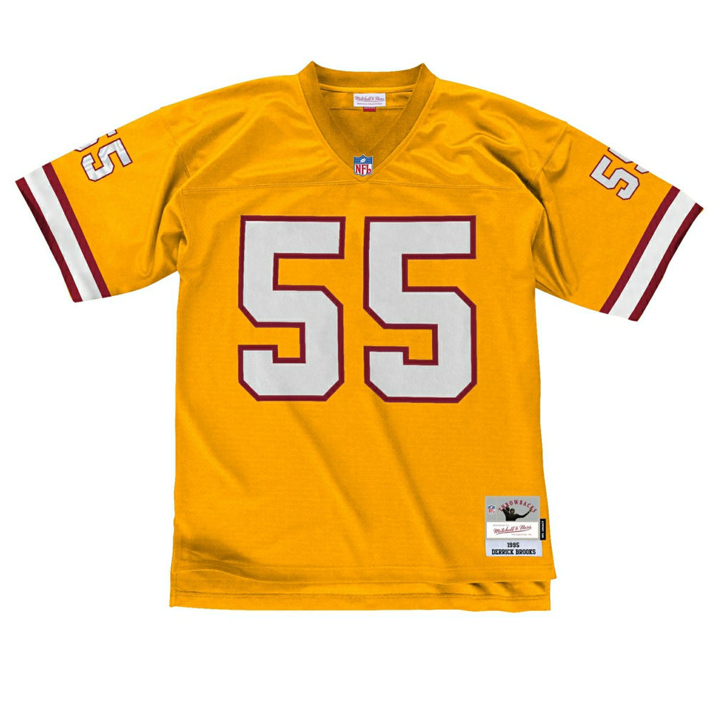 Derrick Brooks #55 Tampa Bay Buccaneers Mitchell & Ness Throwback NFL Jersey Yellow Classic