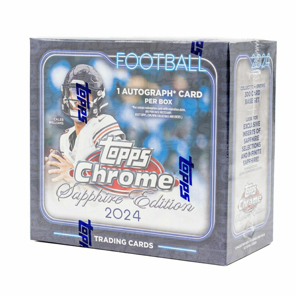 2024 Topps Chrome Sapphire Football Hobby Box Taass sale