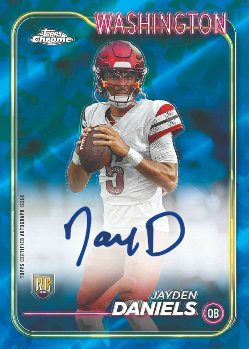 2024 Topps Chrome Sapphire Football Hobby Box Taass sale