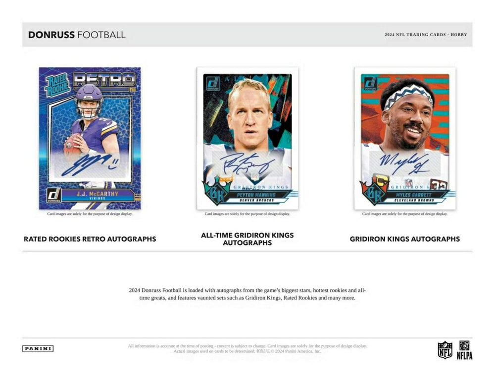2024 Panini Donruss NFL Football Mega Box Taass for sale