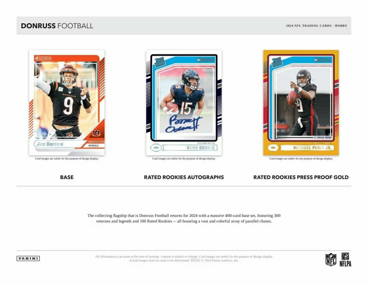 2024 Panini Donruss NFL Football Retail Box Classic