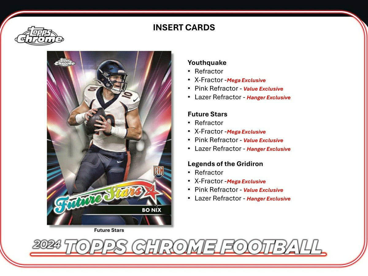 2024 Topps Chrome Football Mega Box Taass sale