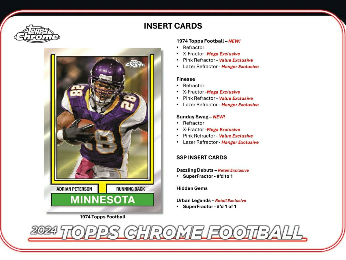 2024 Topps Chrome Football Mega Box Taass sale