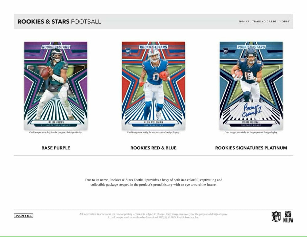 2024 Panini Rookies & Stars Football Hobby Box NFL Taass US