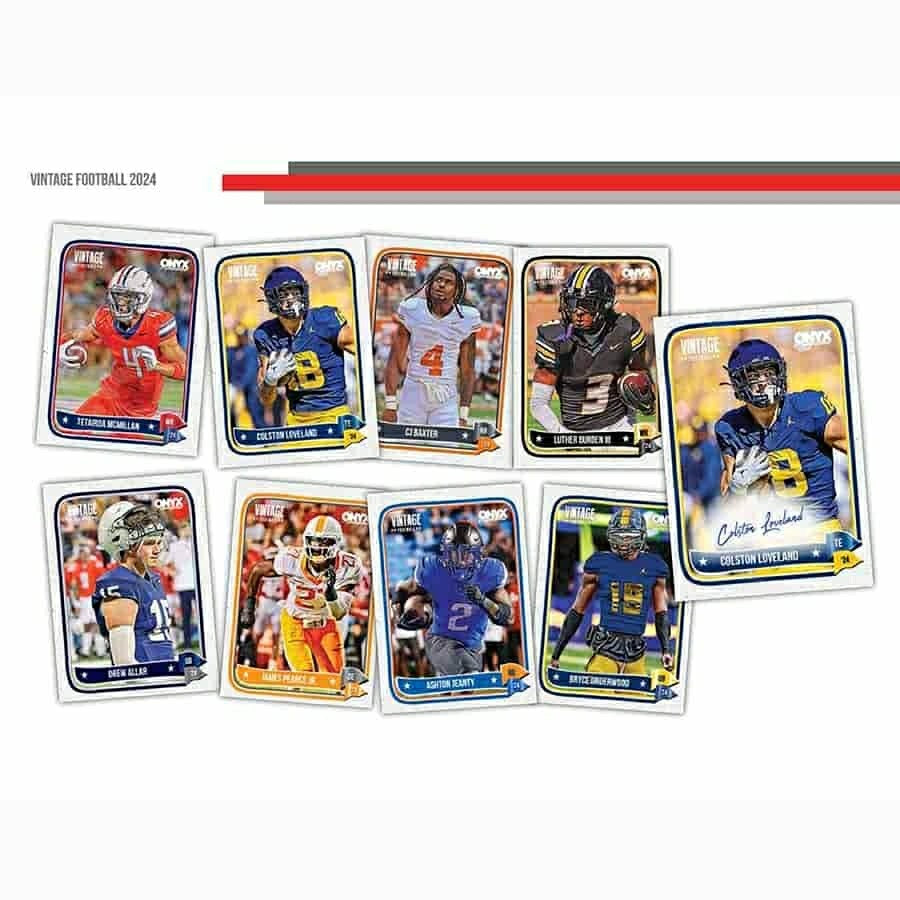 2024 Onyx Vintage Mega Series Football Hobby Box Fashion